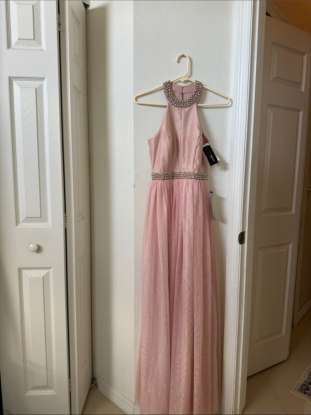 Speechless Antique Rose Prom/Bridesmaid Dress with Beaded Waist.
